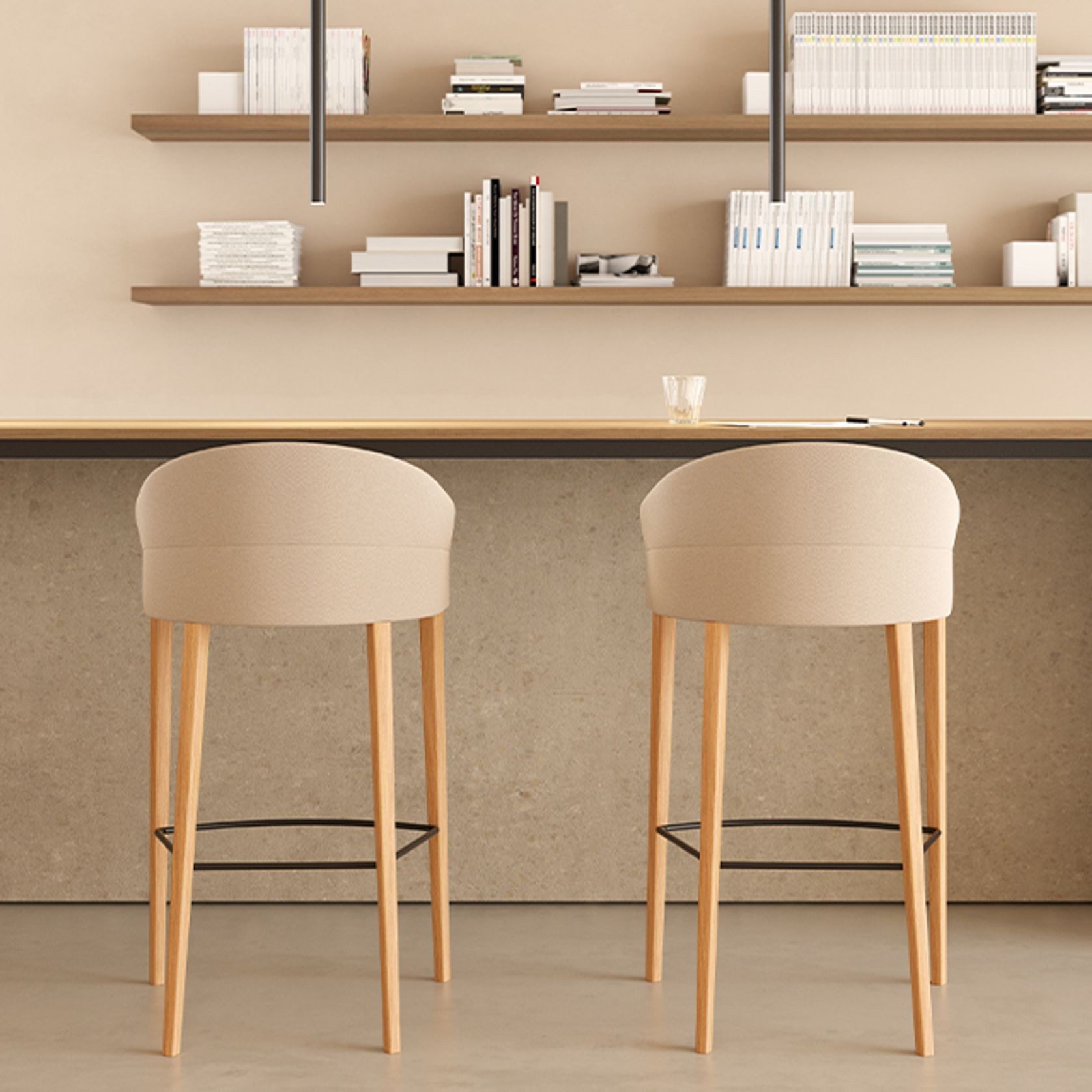 Copa Bar Stool - Wooden Legs gallery detail image
