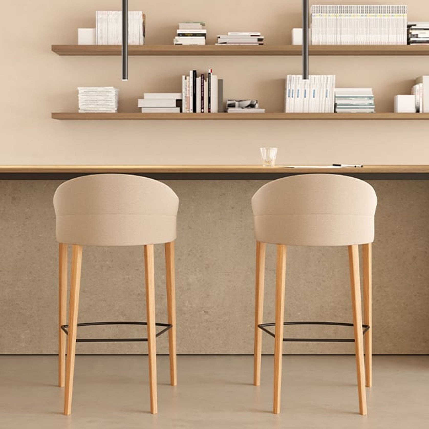 Copa Counter Stool - Wooden Legs gallery detail image