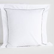 Cotton Percale Pillow Cases with Piping gallery detail image