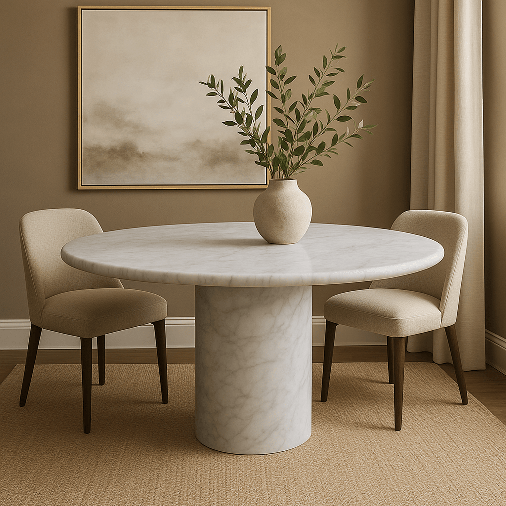 Court Dining Table - Carrara Marble gallery detail image