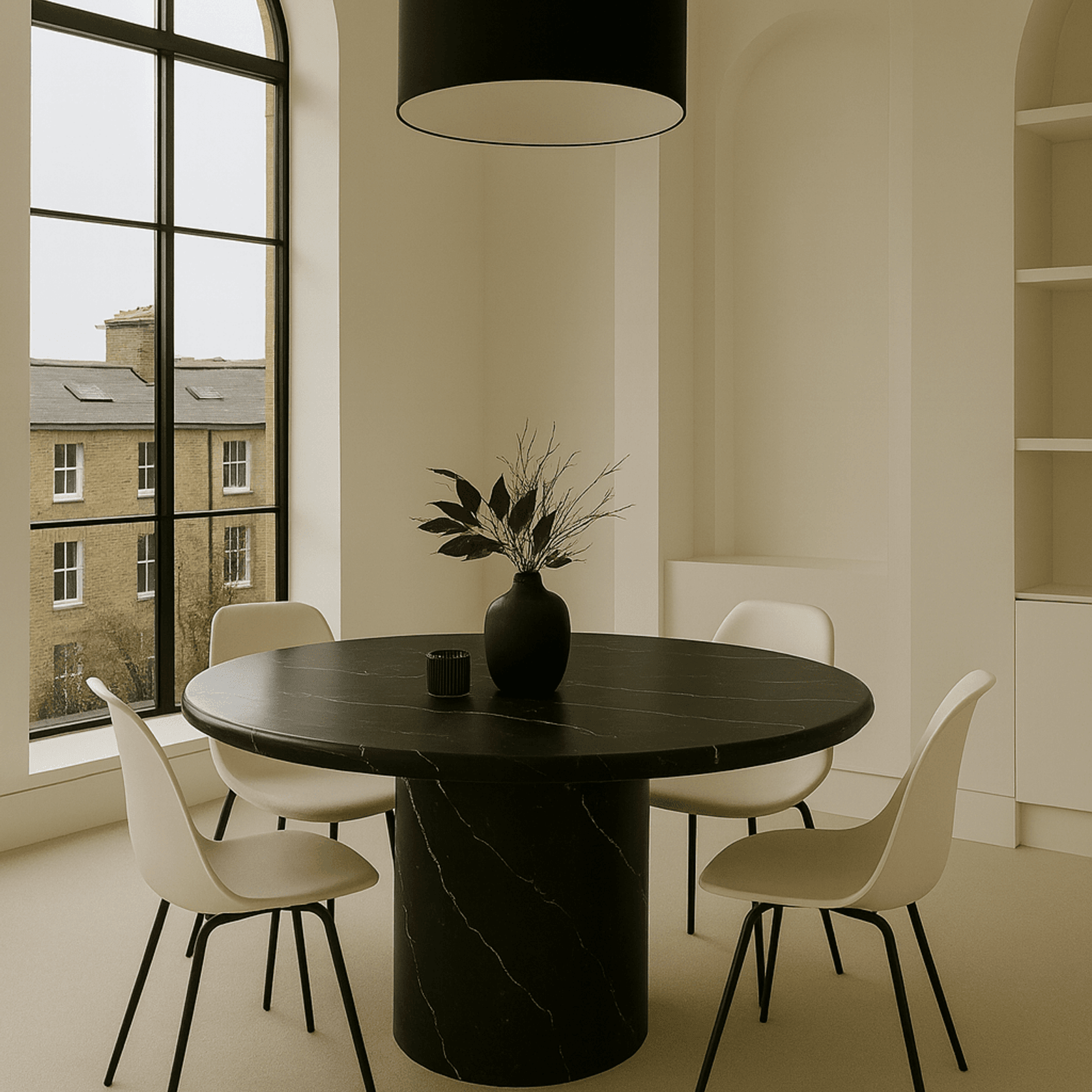 Court Dining Table - Nero Marquina gallery detail image