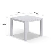 Cove Table 95cm with Cove Chairs 5pc Dining Set - White gallery detail image
