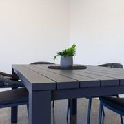 Cove Table 220cm with Cove Chairs 7pc Dining Set - Charcoal gallery detail image