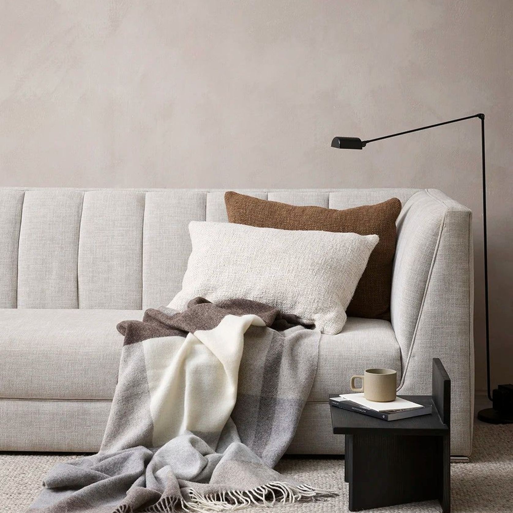 Baya Cyprian Cushion - Oatmeal | Lumbar 40 x 60cm gallery detail image