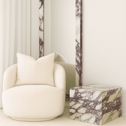 Crescent Arch Mirror - Viola Calacatta Marble gallery detail image