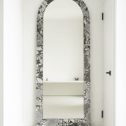 Crescent Arch Mirror - Milky Blue Marble gallery detail image
