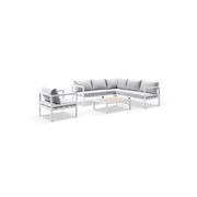 Cuba Outdoor Aluminium Lounge & Coffee Table | White gallery detail image