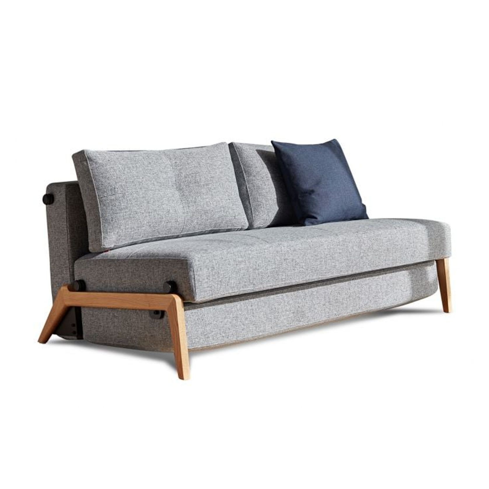 Cubed 160 Queen Sofa Bed By Innovation With Oak Legs gallery detail image