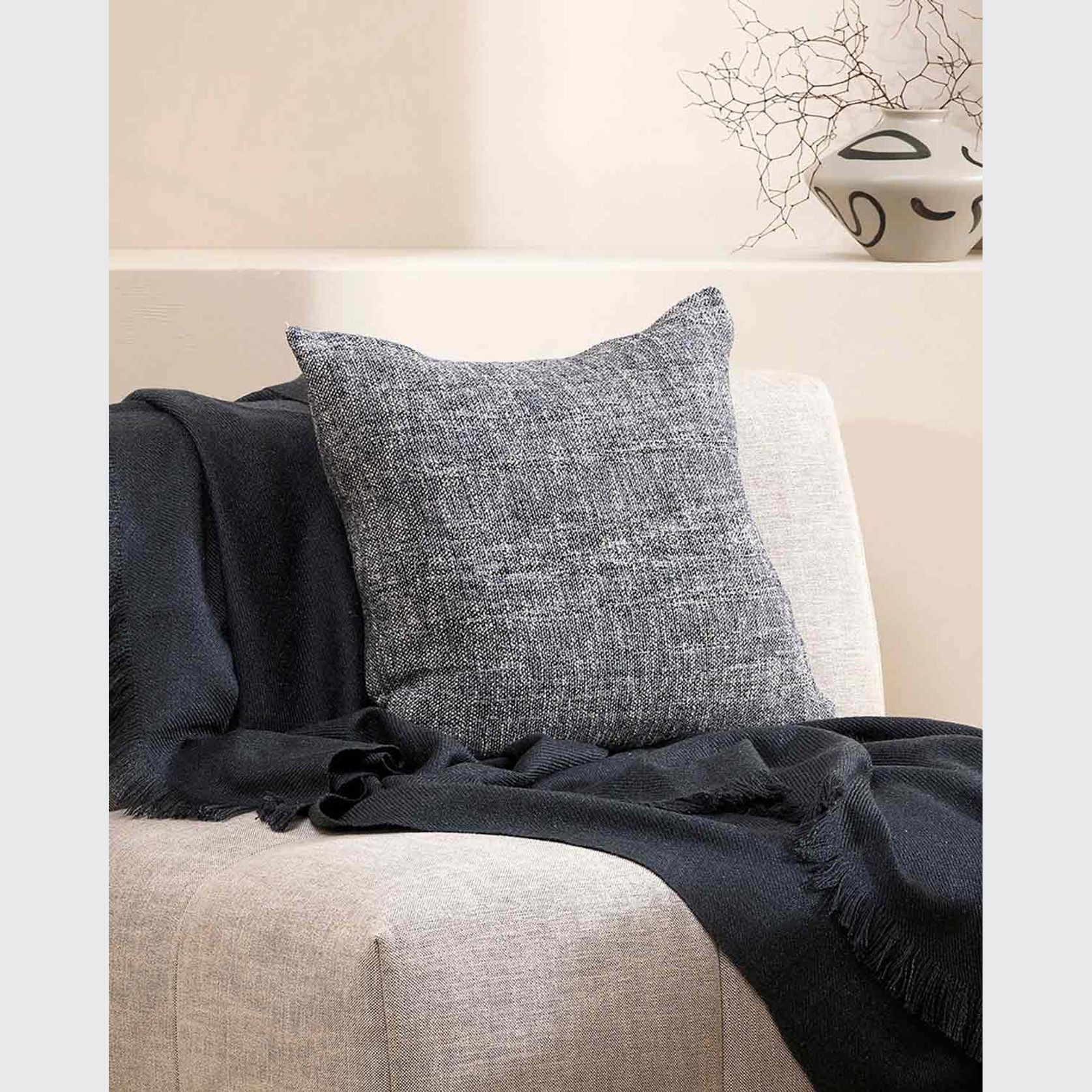 Baya Cumbria Cushion - Slate | 50 x 50cm gallery detail image