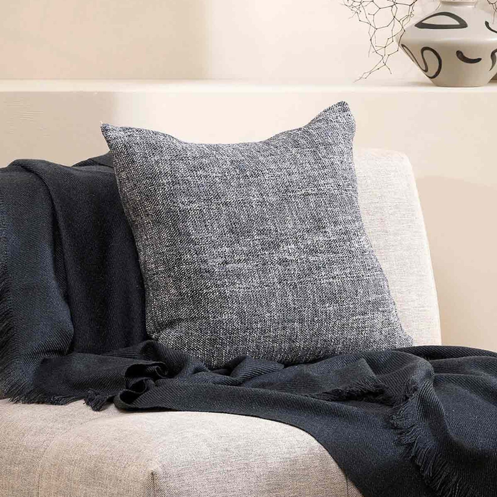 Baya Cumbria Cushion - Slate | 50 x 50cm gallery detail image