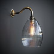 Jules Fine Ribbed Clear Glass Wall Light gallery detail image