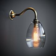 Jules Fine Ribbed Clear Glass Wall Light gallery detail image