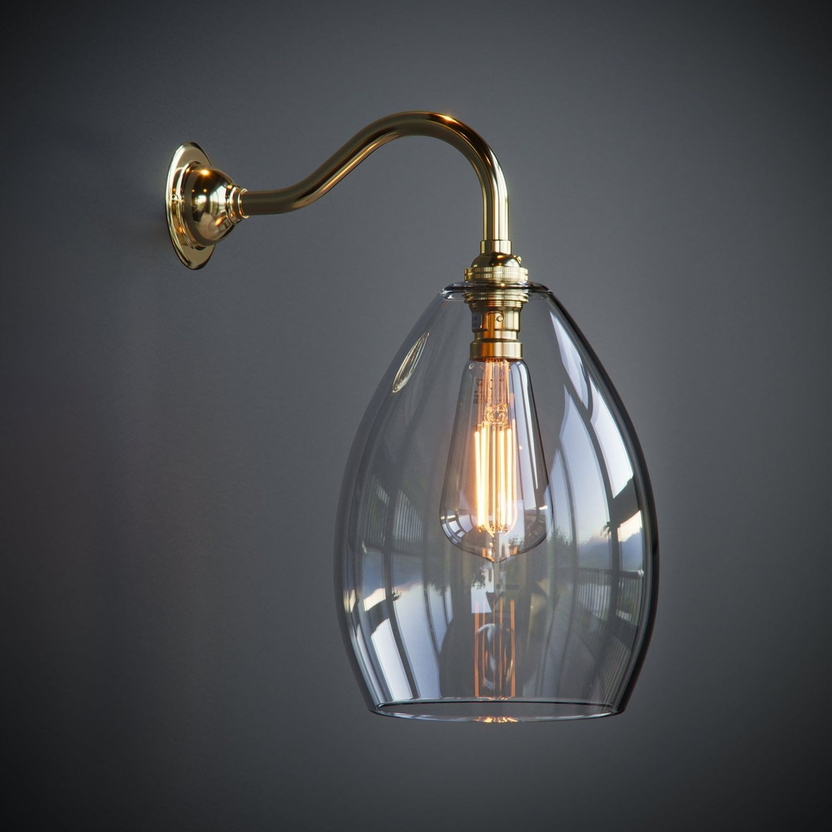 Jules Clear Glass Wall Light gallery detail image