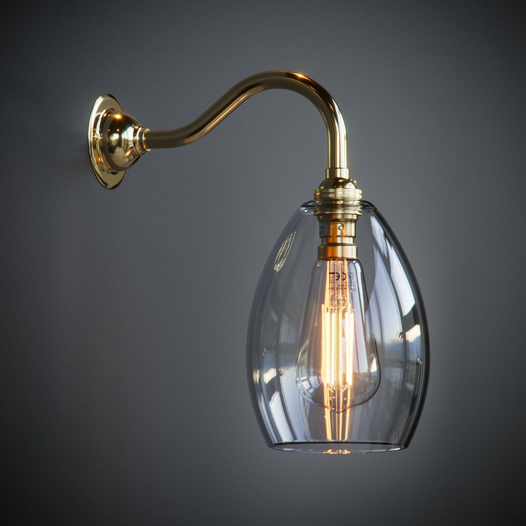 Jules Clear Glass Wall Light gallery detail image