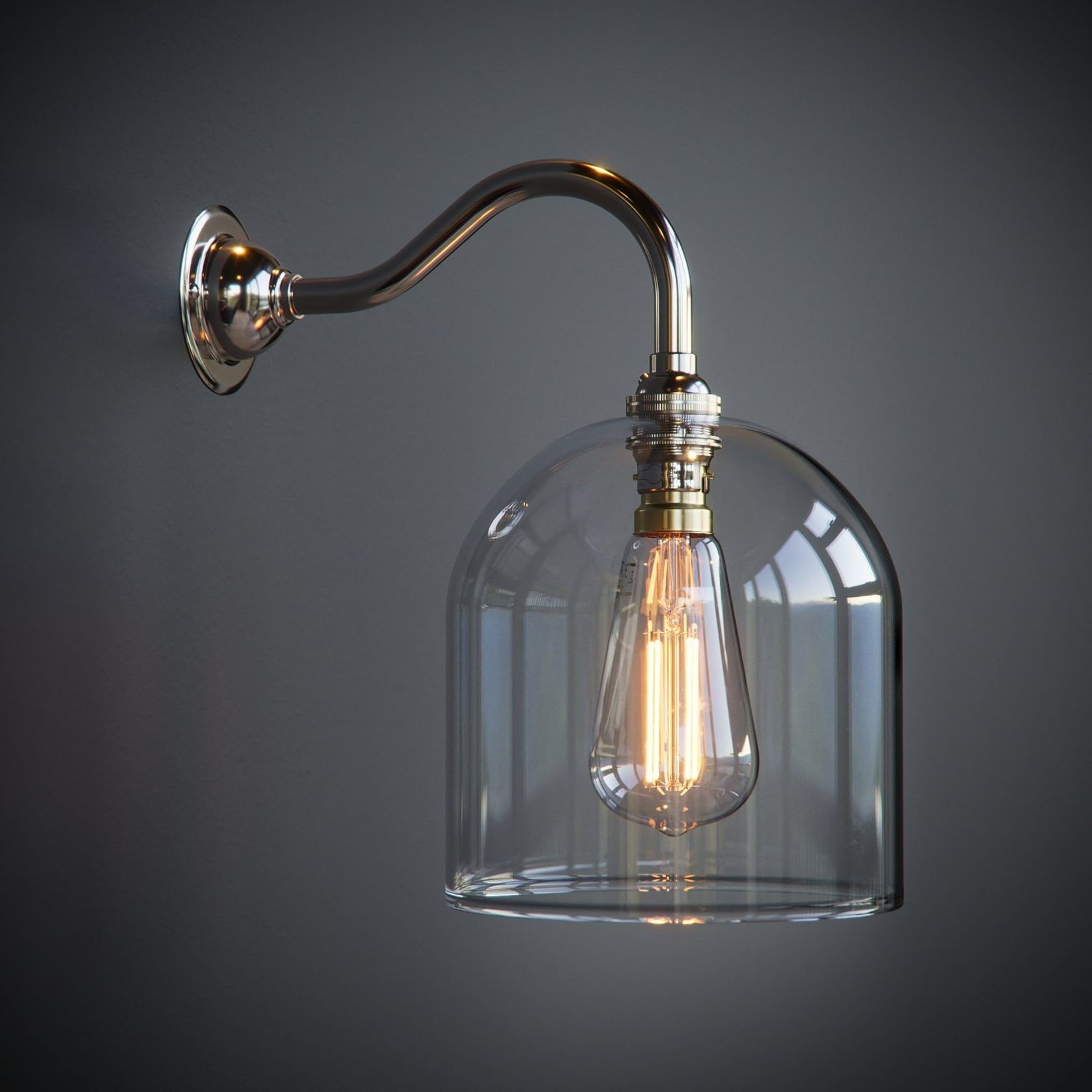 Frieda Clear Glass Wall Light gallery detail image