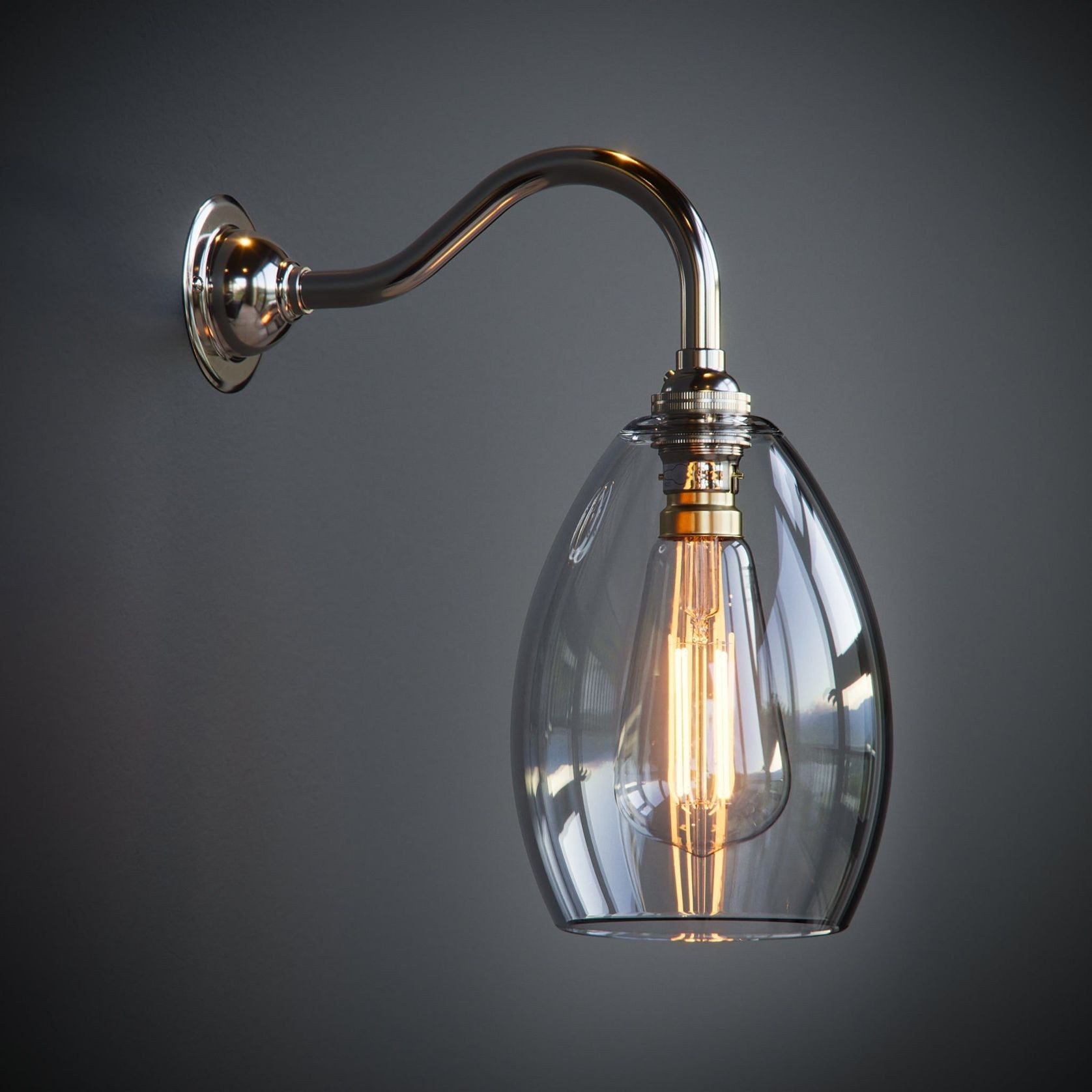 Jules Clear Glass Wall Light gallery detail image
