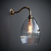 Jules Fine Ribbed Clear Glass Wall Light gallery detail image