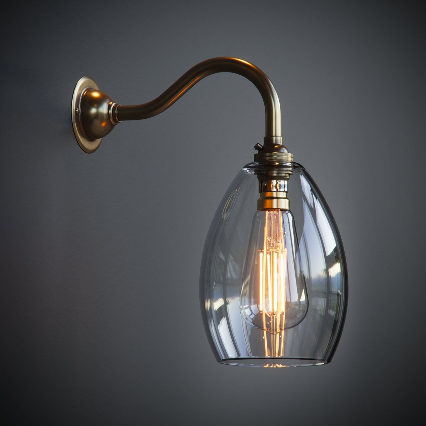 Jules Clear Glass Wall Light gallery detail image