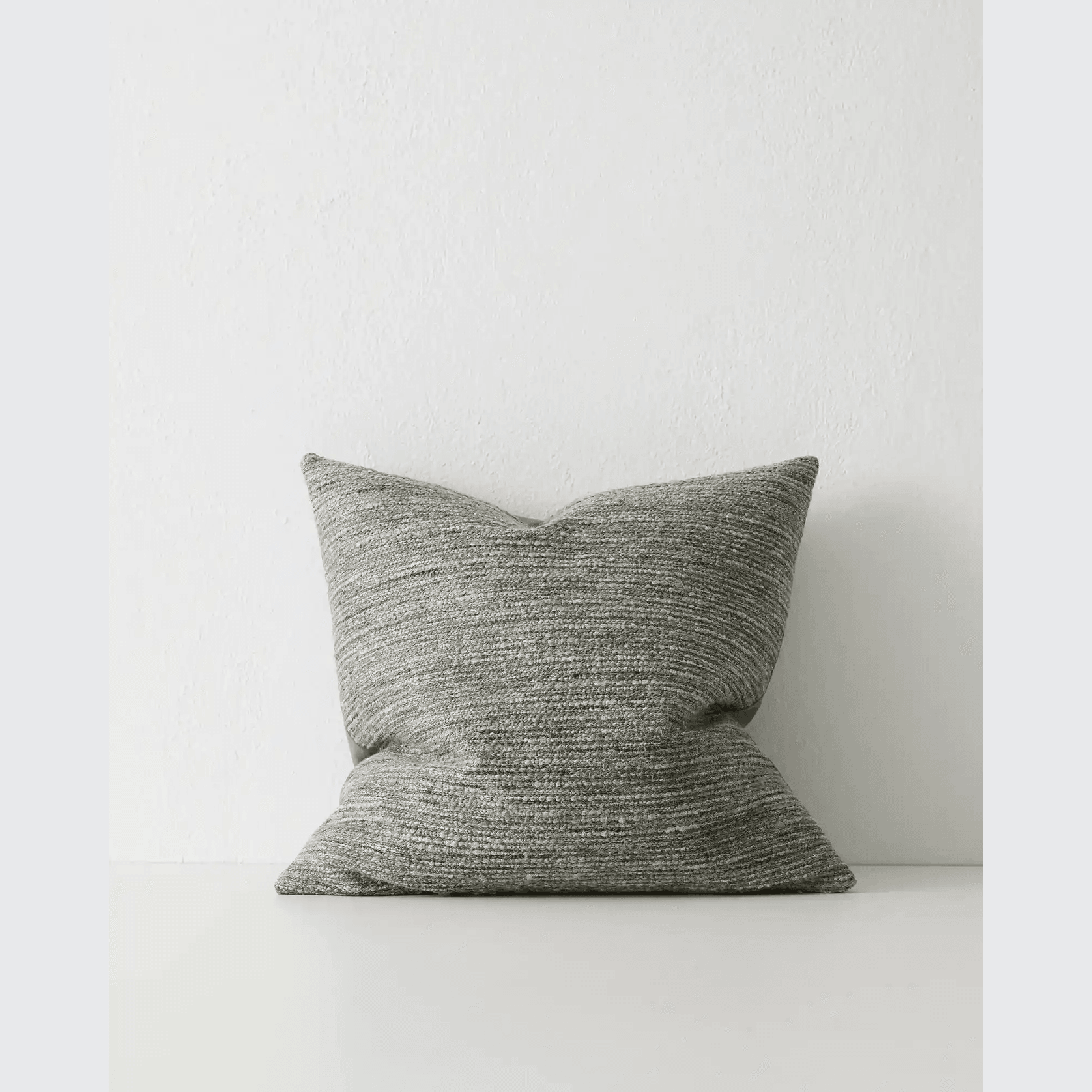 Weave Home Vista Cushion - Mineral | Chunky Linen/Wool Blend gallery detail image