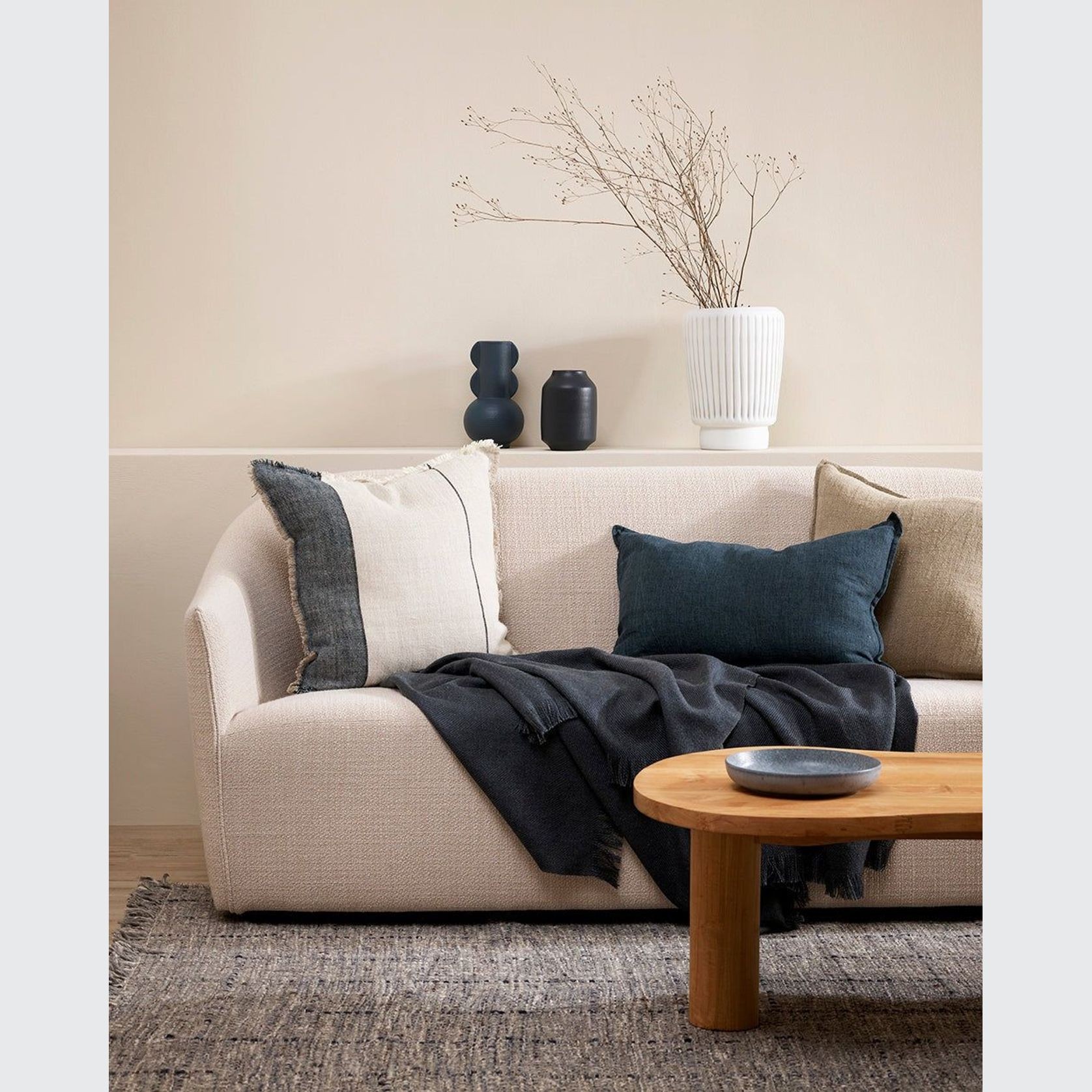 Baya Frankton Linen Cushion - Cloudburst gallery detail image