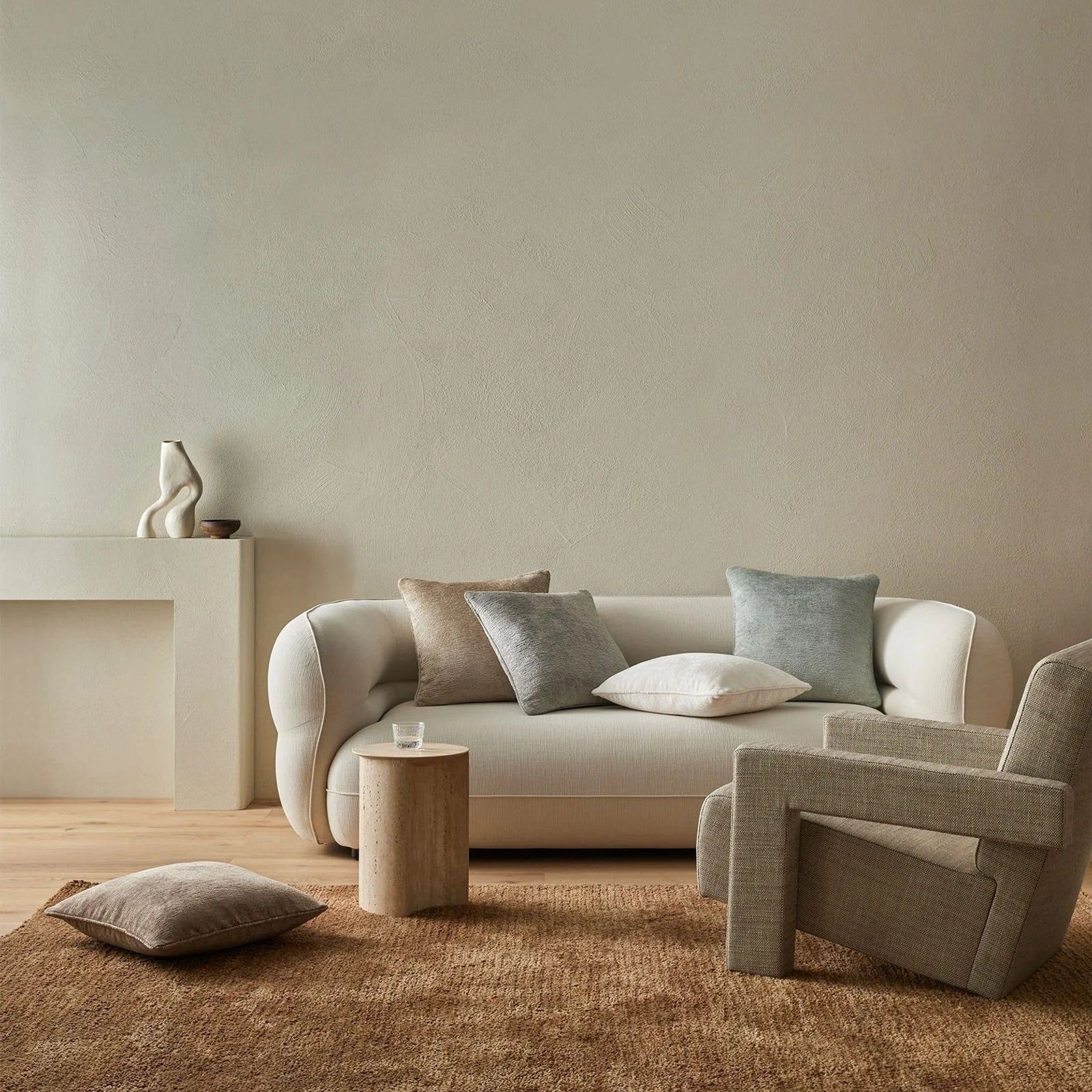 Weave Home Tempo Cushion - Pearl | 50 x 50cm gallery detail image