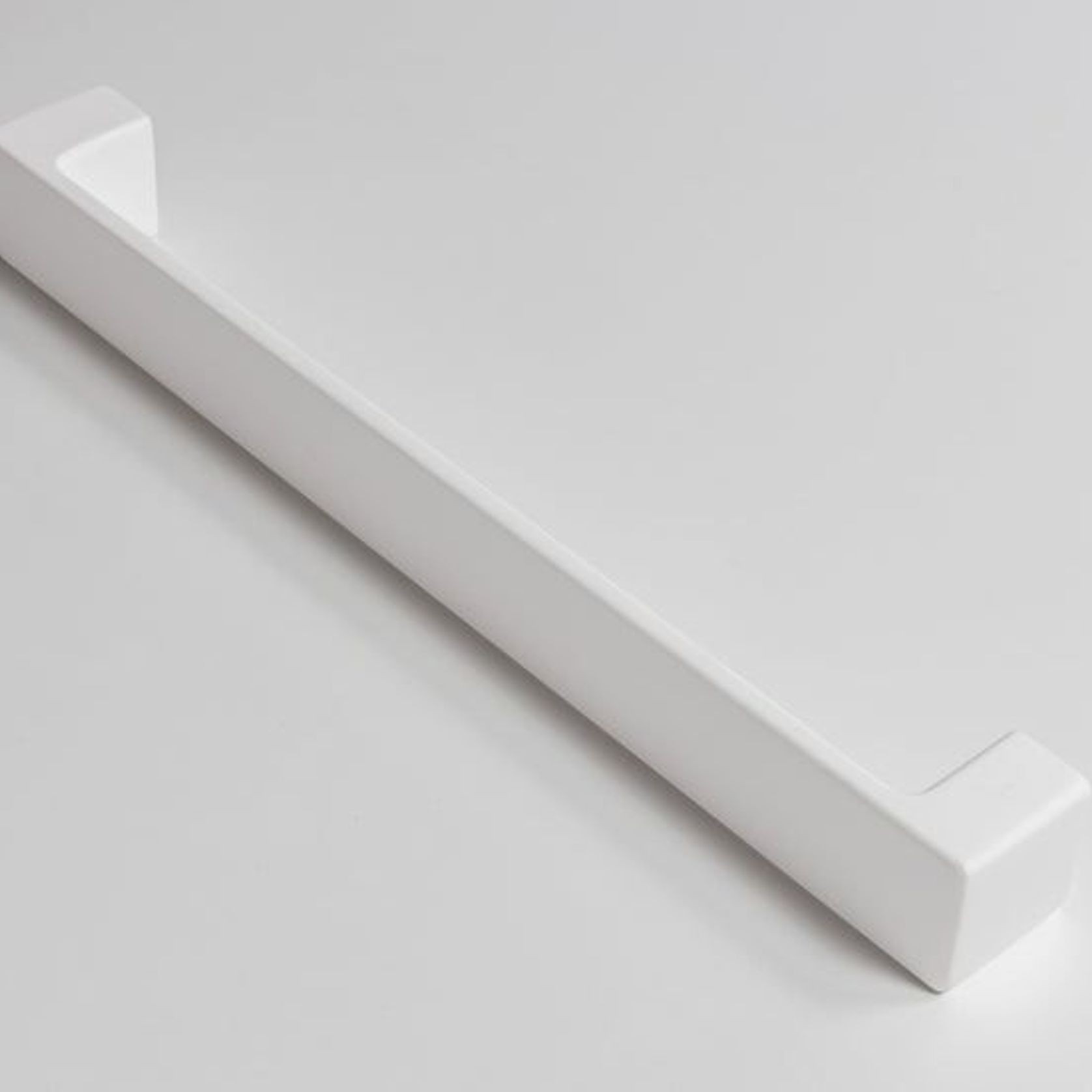 Azerro 450mm Single Towel Rail in Matte White gallery detail image
