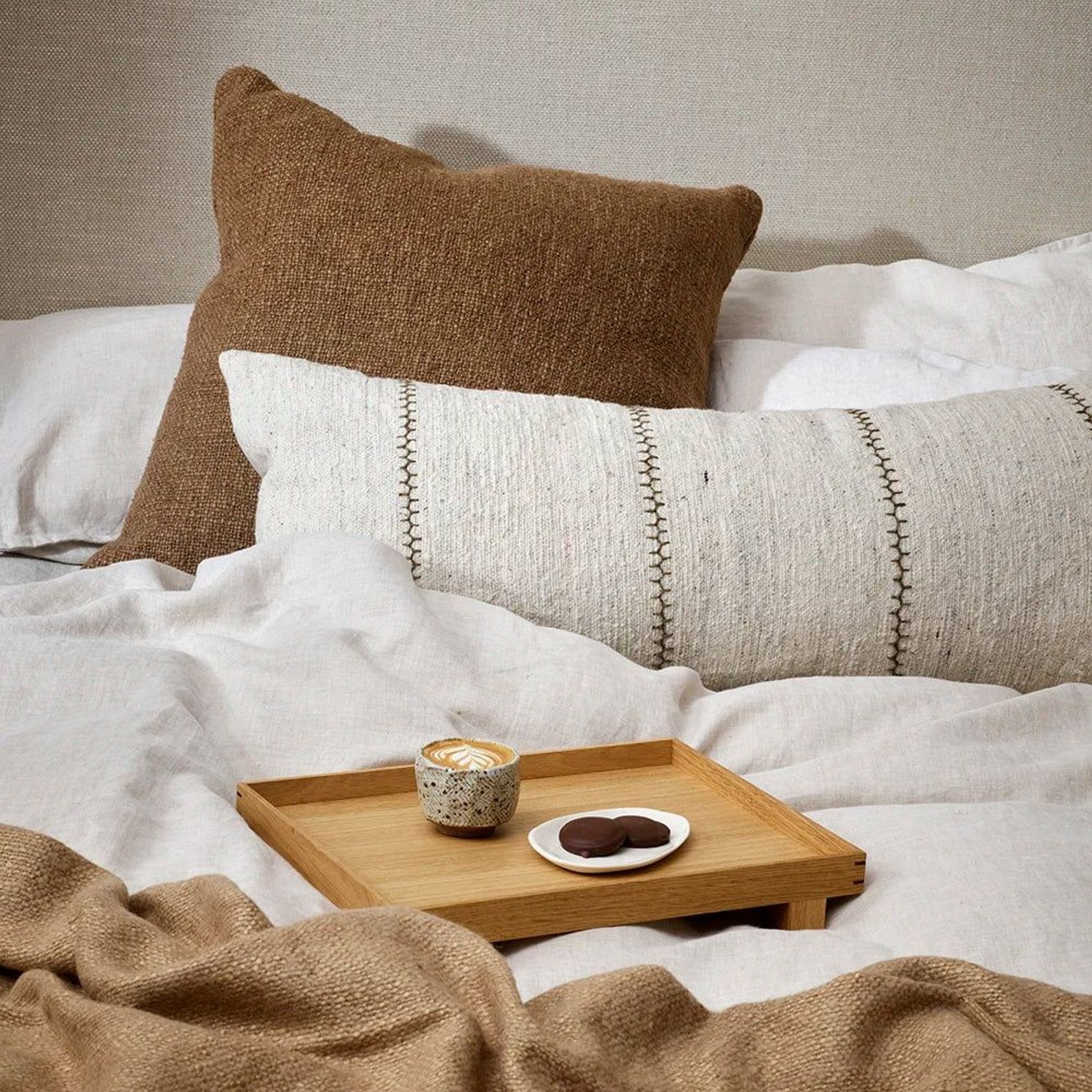 Baya Cyprian Cushion - Cocoa | Square - Two Sizes gallery detail image