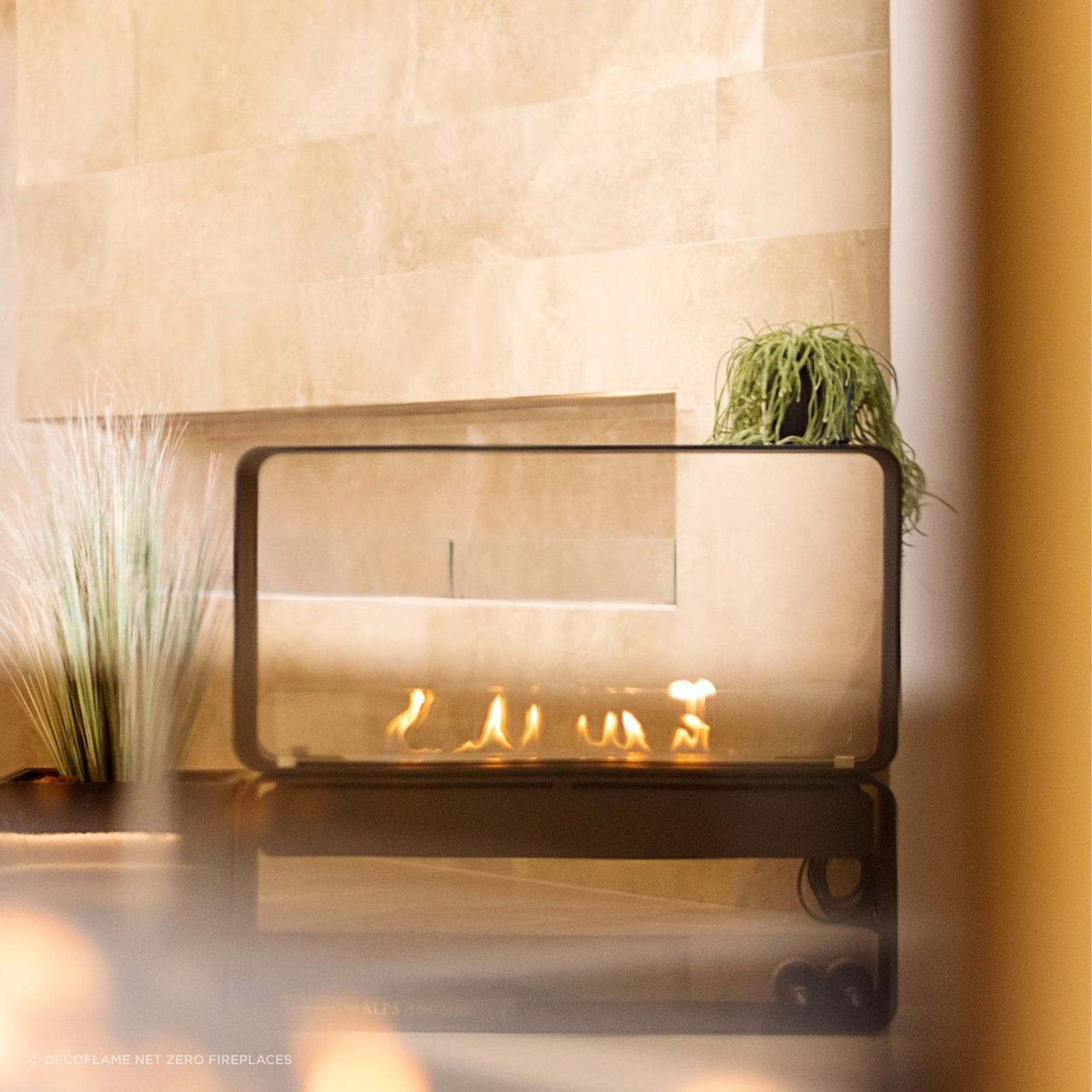 Decoflame Austin Freestanding BEV Net Zero Fireplace gallery detail image