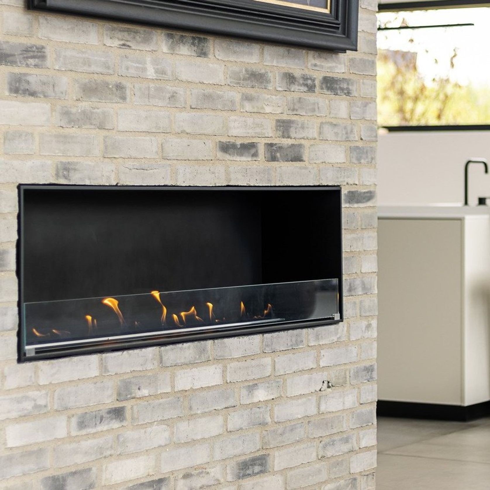 Decoflame Montreal BEV Net Zero Front Facing Fireplace gallery detail image