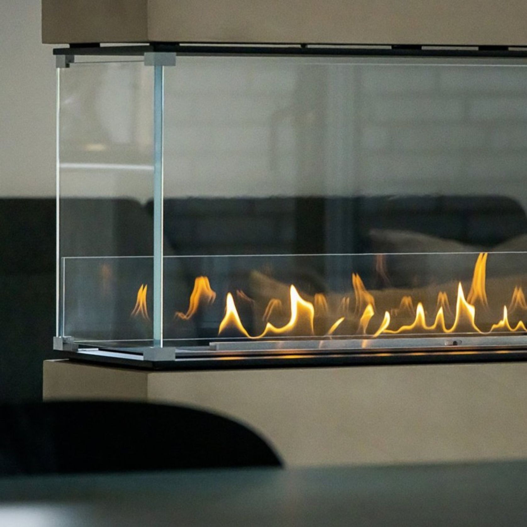 Decoflame Montreal Room Divider BEV Net Zero Fireplace gallery detail image