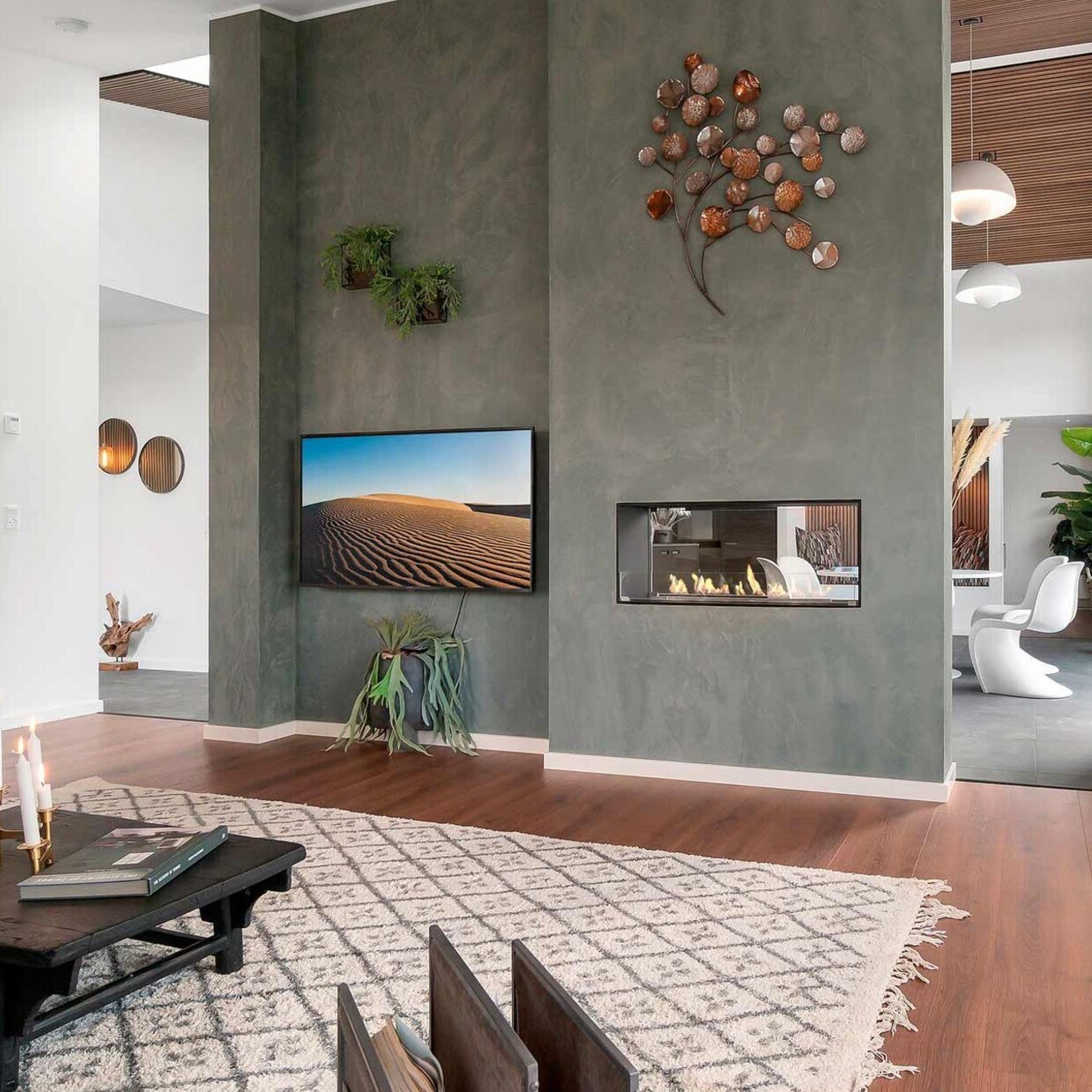 Decoflame Montreal See-Through BEV Net Zero Fireplace gallery detail image