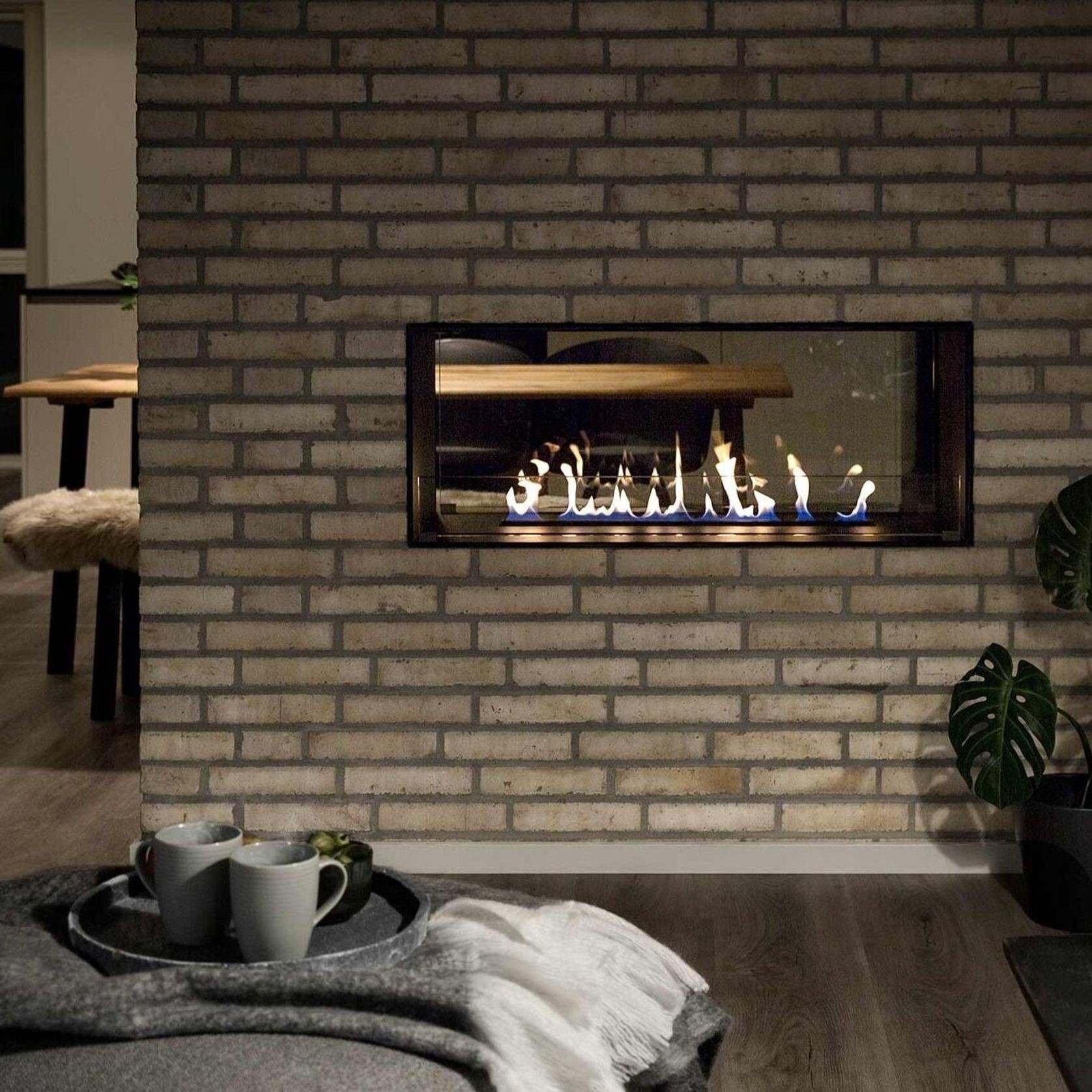 Decoflame Montreal See-Through BEV Net Zero Fireplace gallery detail image