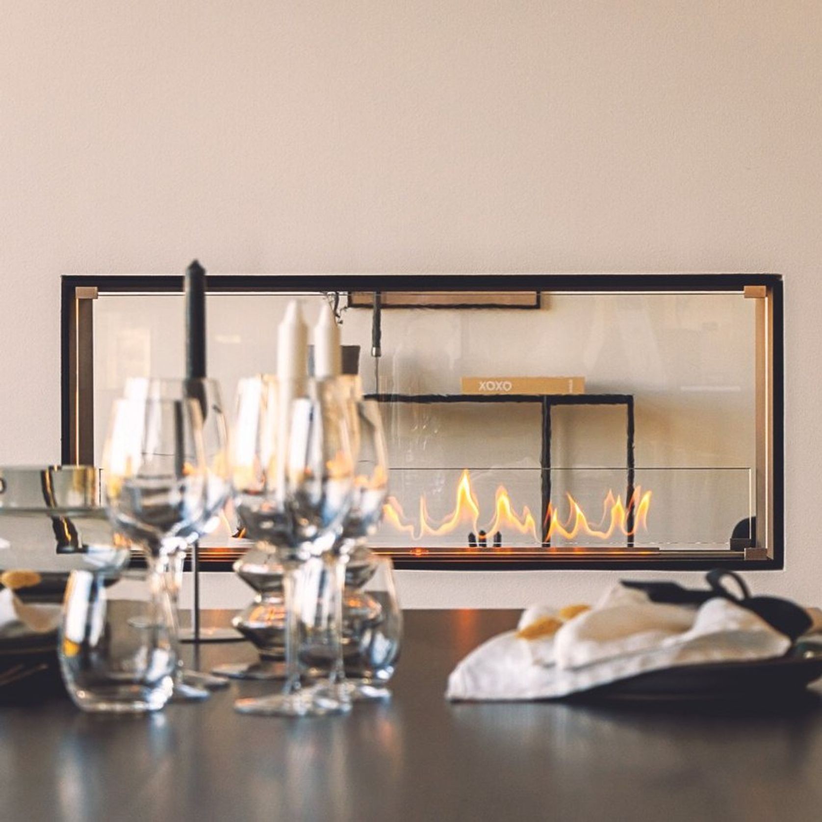 Decoflame Montreal See-Through BEV Net Zero Fireplace gallery detail image