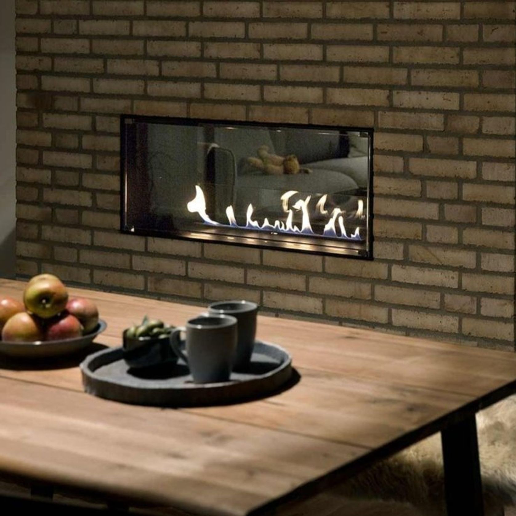 Decoflame Montreal See-Through BEV Net Zero Fireplace gallery detail image