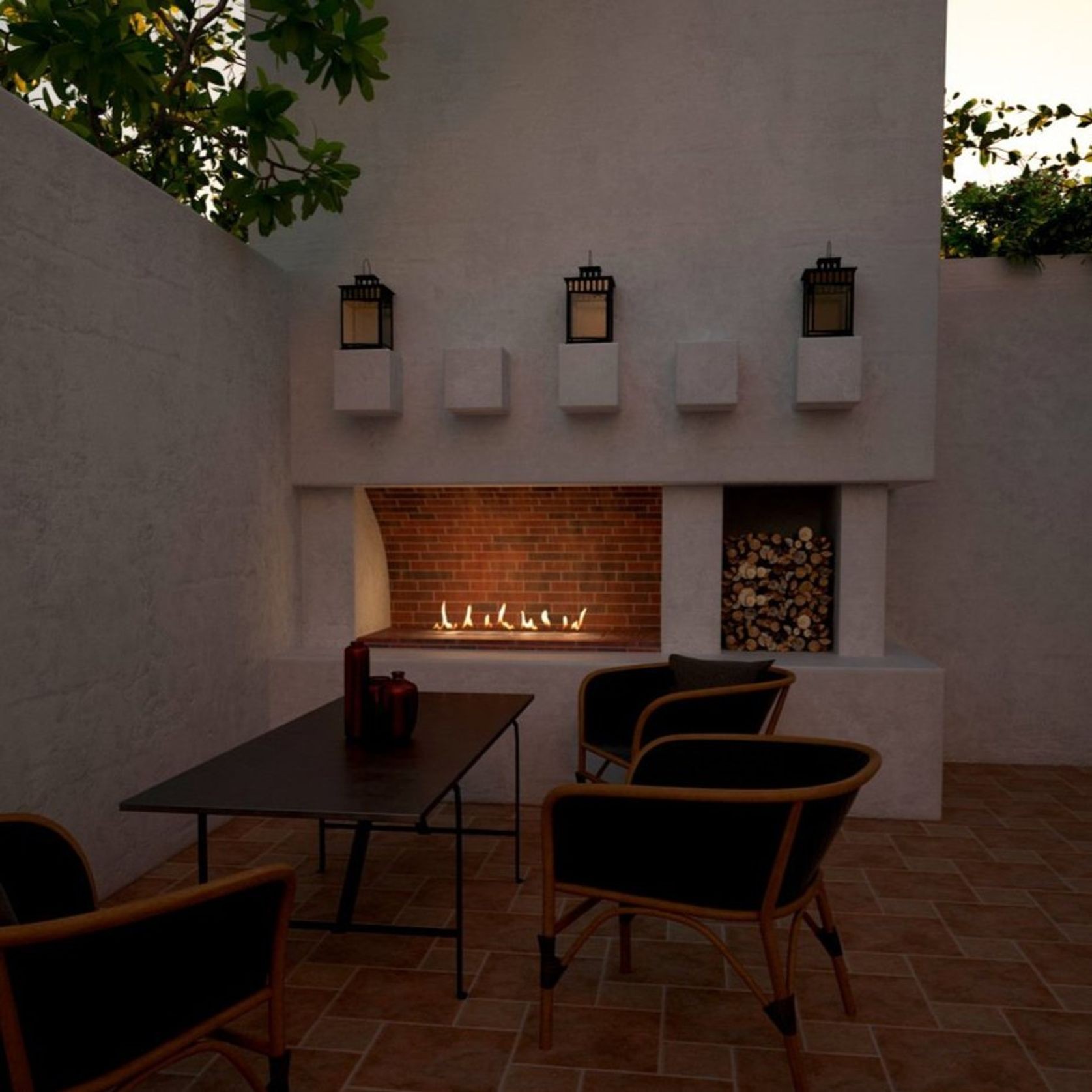 Decoflame Outdoor Net Zero Built-in Fireplace Insert gallery detail image