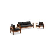 Delta 4pc Teak Lounge Set - Sooty Sunbrella gallery detail image