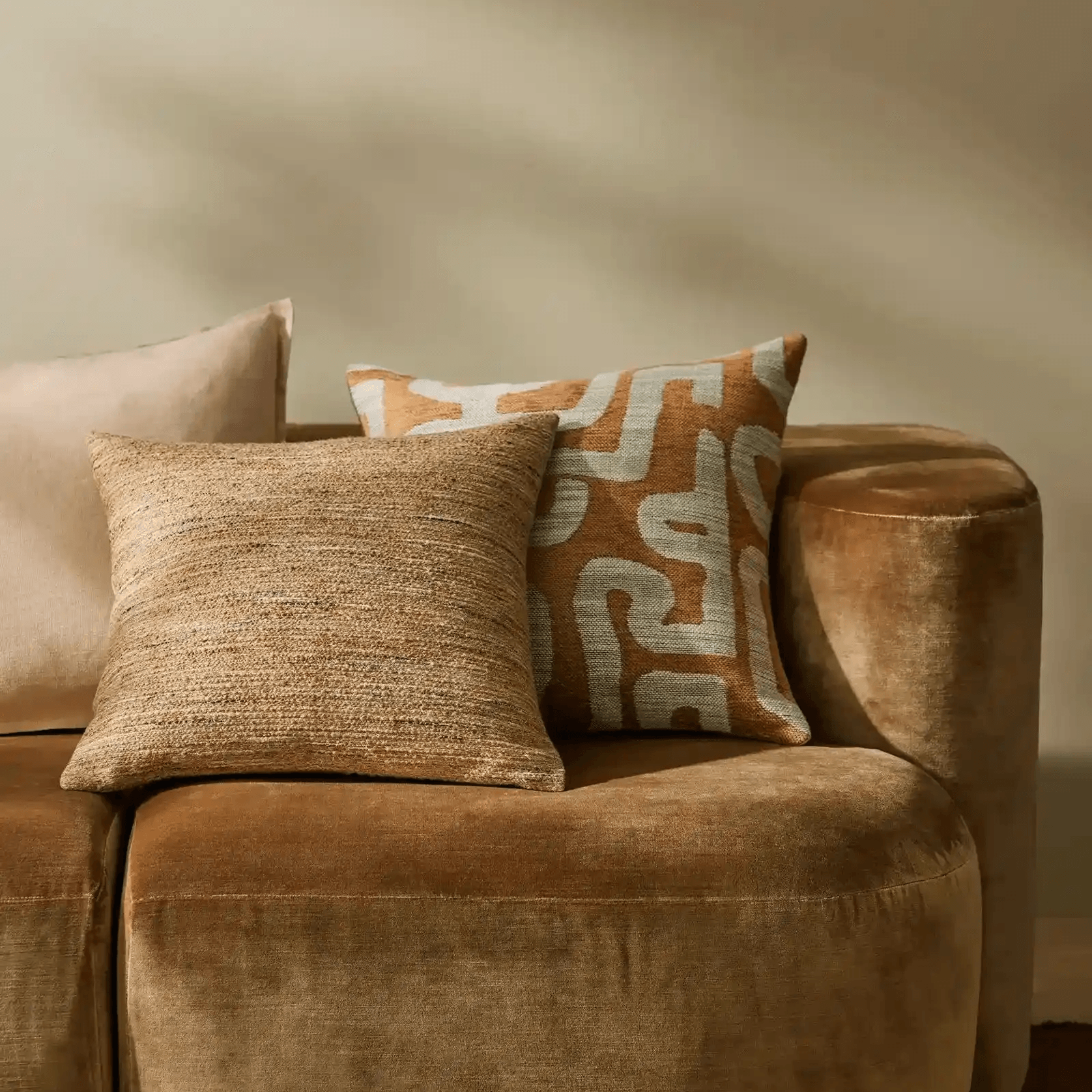 Weave Home Vista Cushion - Sunset | Chunky Linen/Wool Blend gallery detail image