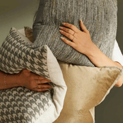 Weave Home Vista Cushion - Mineral | Chunky Linen/Wool Blend gallery detail image