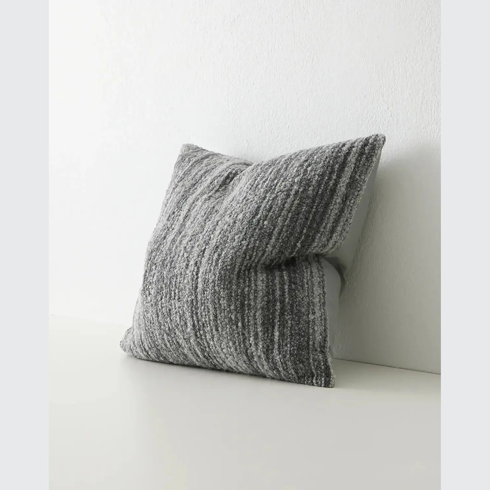 Weave Home Gigi Cushion - Slate | Wool Blend Boucle gallery detail image