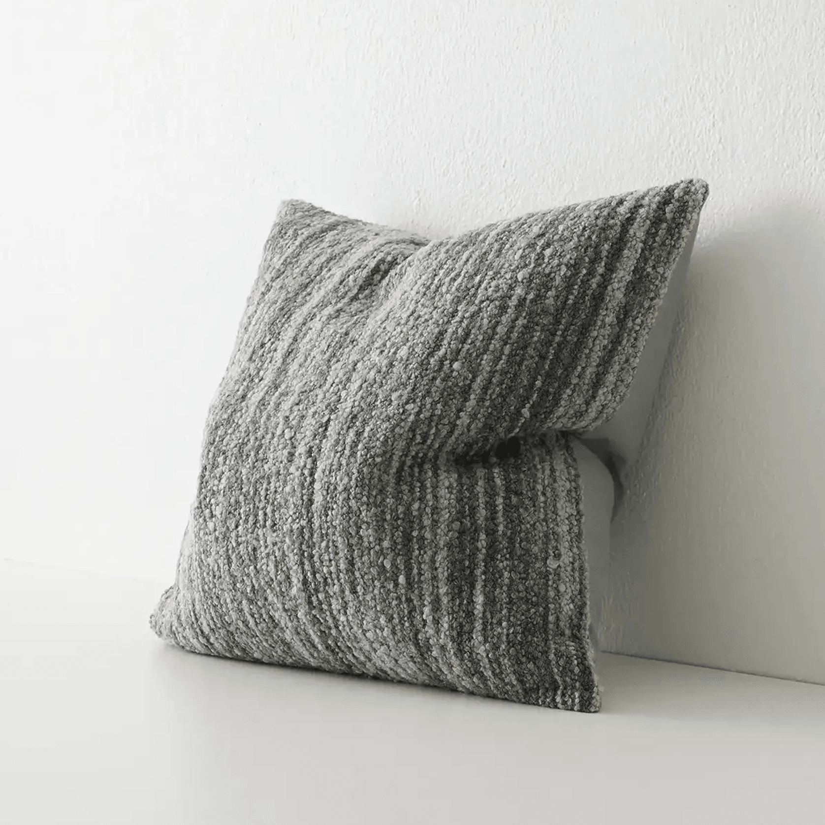 Weave Home Gigi Cushion - Slate | Wool Blend Boucle gallery detail image