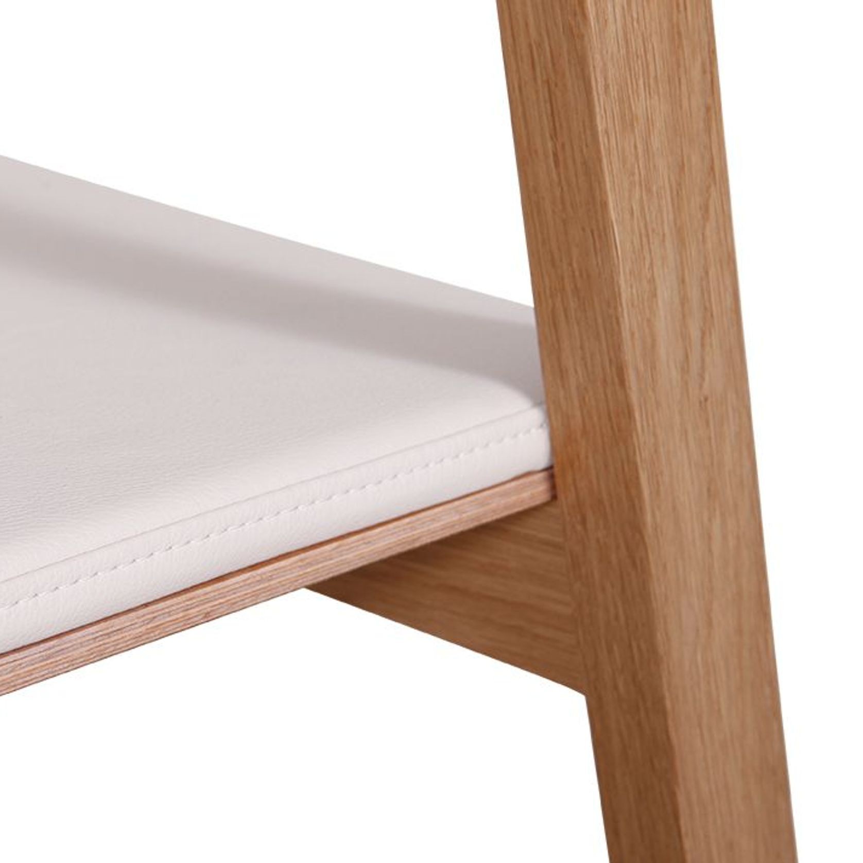 Merano Dining Chair - Natural Oak - White Pad - by TON gallery detail image
