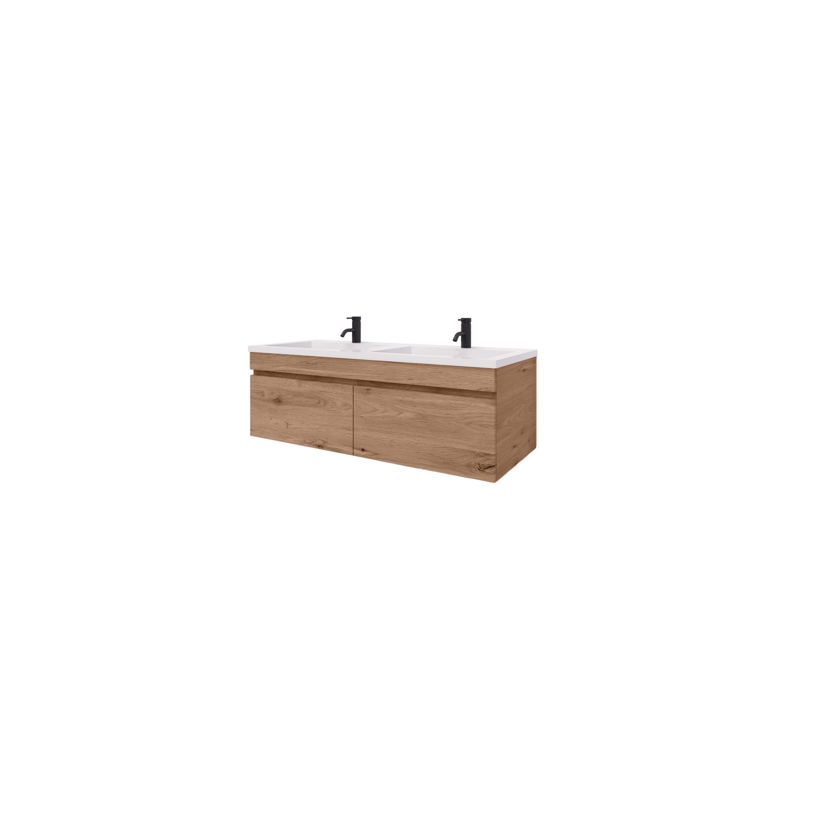 Code Lux 1500 Double Sink 2 Drawer Vanity - 5 Colours gallery detail image