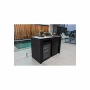 Artusi 1400mm Ferro Outdoor Kitchen with Cosmopolitana Grey Stone Top gallery detail image