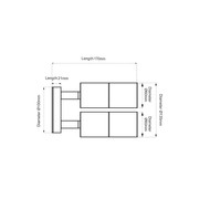 Twin Adjustable Outdoor Wall Light gallery detail image