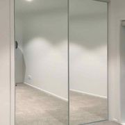 Silver Mirror Sliding Door With Double Tracks gallery detail image