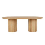 Soren Liv |Benjamin Ripple Oval Dining Table - 8 Seater gallery detail image