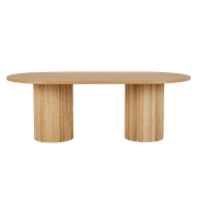 Soren Liv |Benjamin Ripple Oval Dining Table - 8 Seater gallery detail image
