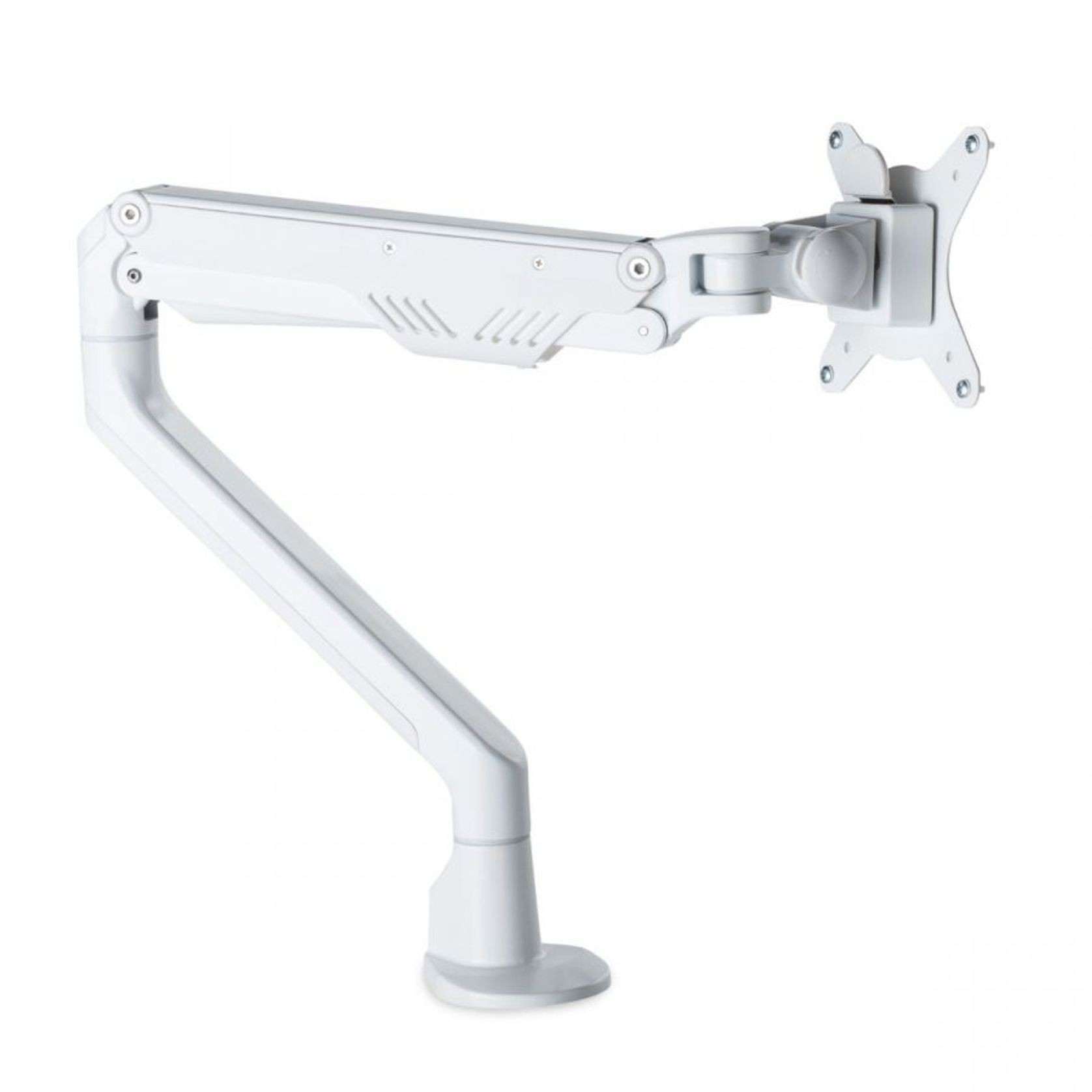 Dynamic Monitor Arm Single 180deg Stop- White gallery detail image
