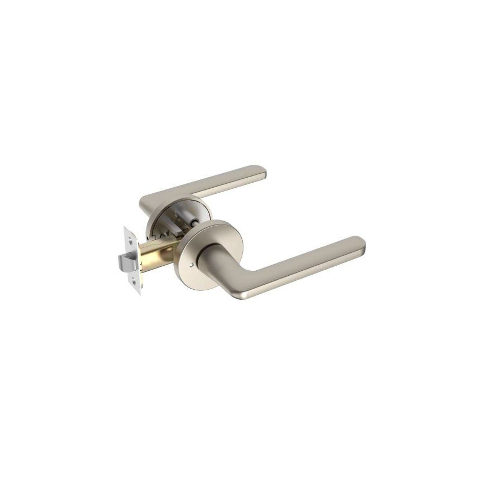 Loft Lever Handle In Matt Brushed Nickel gallery detail image