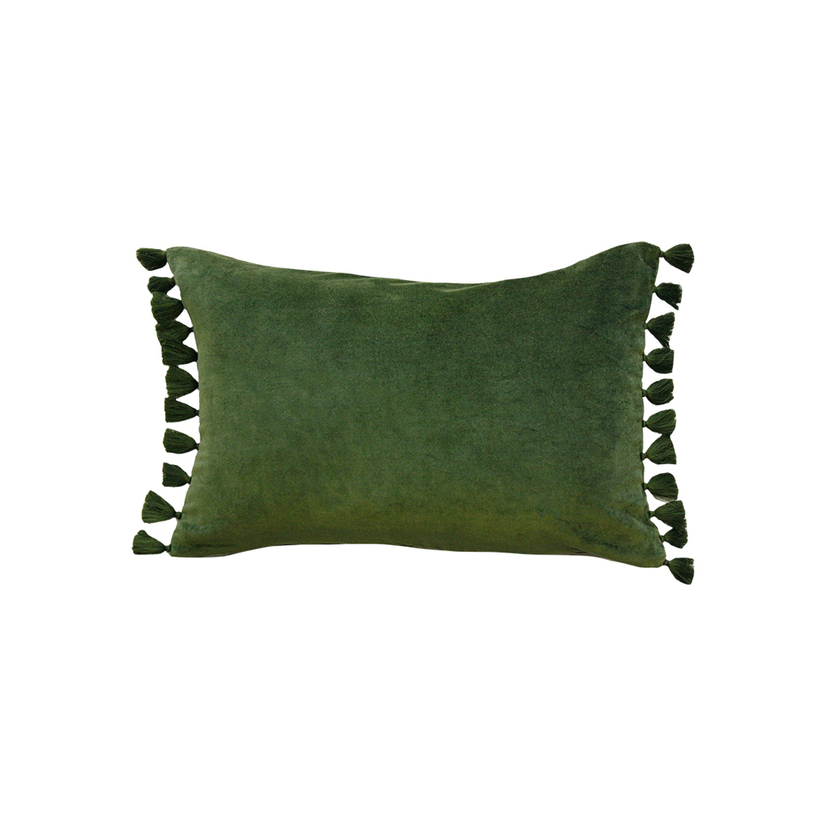 Este Velvet Cushion - Khaki Green gallery detail image